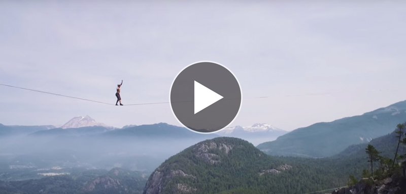 Slackline Record Breaker Almost Falls Hundreds of Feet | Active Junky